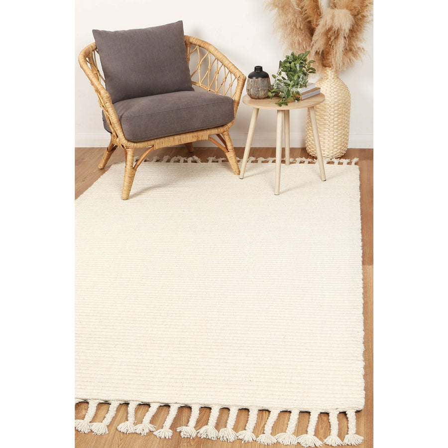 Leilani Modern Wool Cream Rug 240x330cm