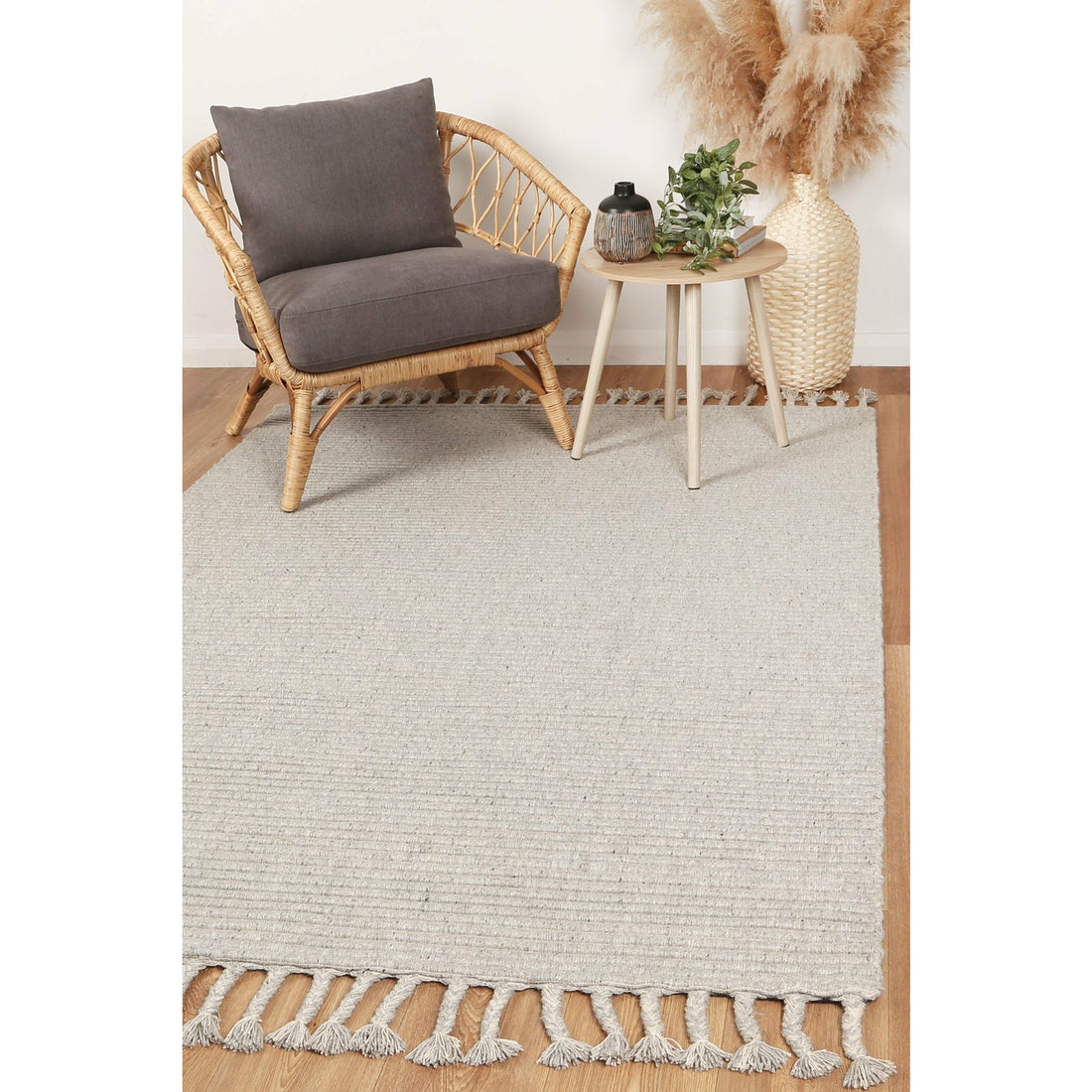 Leilani Modern Wool Grey Rug 240x330cm