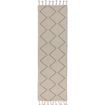 Leilani Diamond Tassel Ash Rug 80x300cm