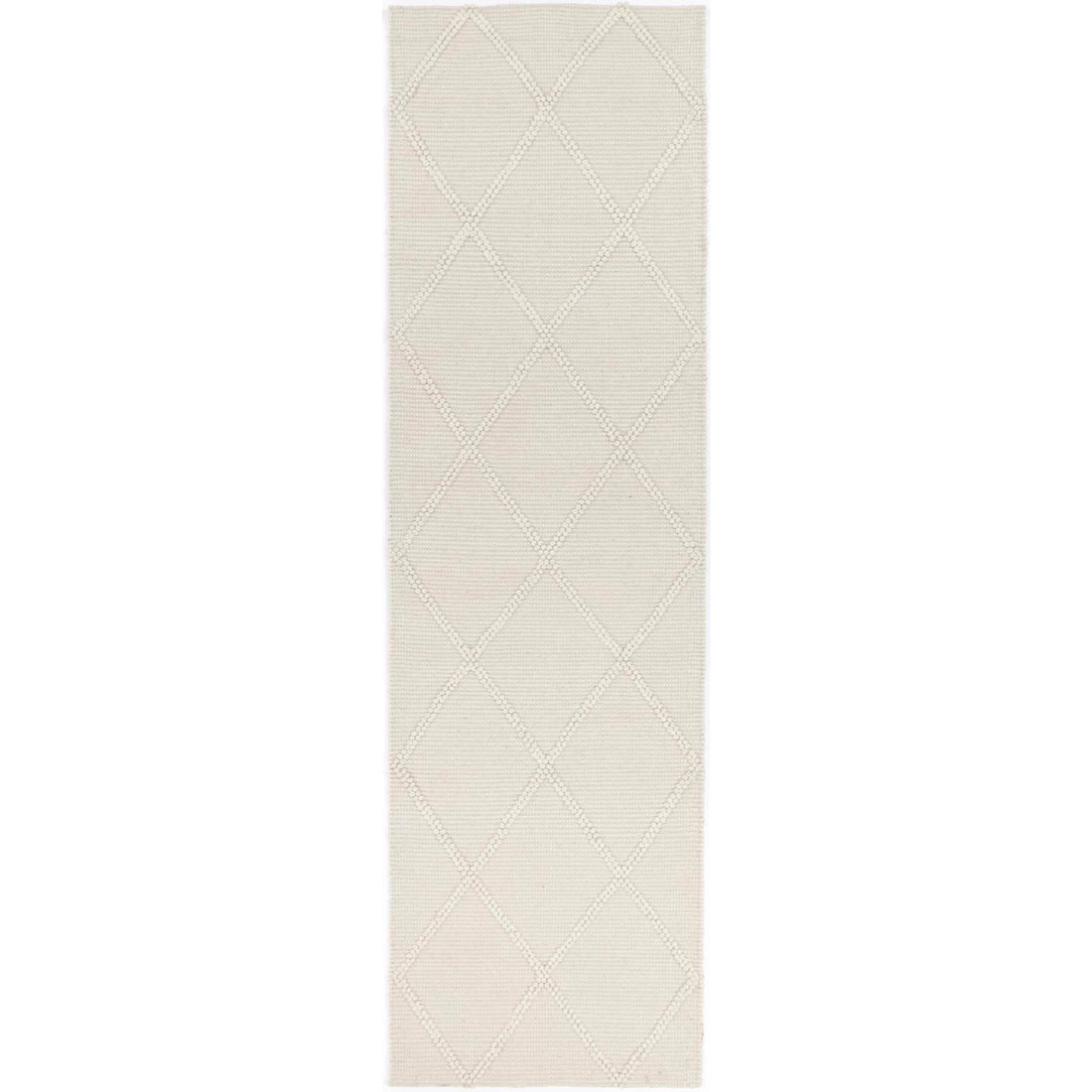 Leilani Diamond Braided Cream Rug 80x300cm