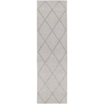 Leilani Diamond Braided Grey Rug 80x300cm