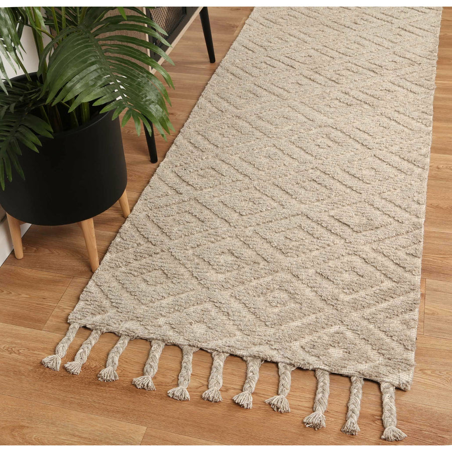 Leilani Plush Diamond Ash Rug 80x300cm