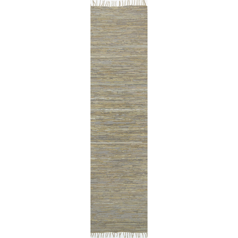 Metro Beige Modern Leather Rug 190x280cm