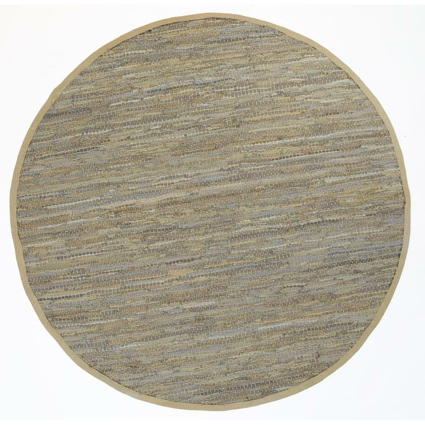 Metro Beige Modern Leather Rug 190x280cm