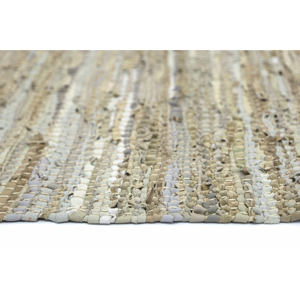 Metro Beige Modern Leather Rug 190x280cm