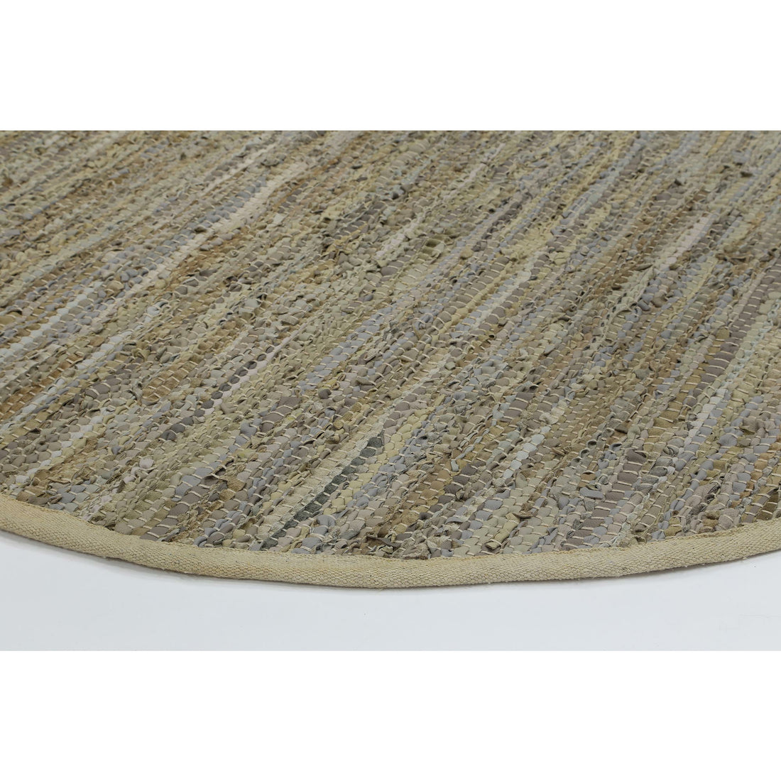 Metro Beige Modern Leather Rug 190x280cm