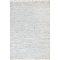 Metro White Modern Leather Rug 190x280cm