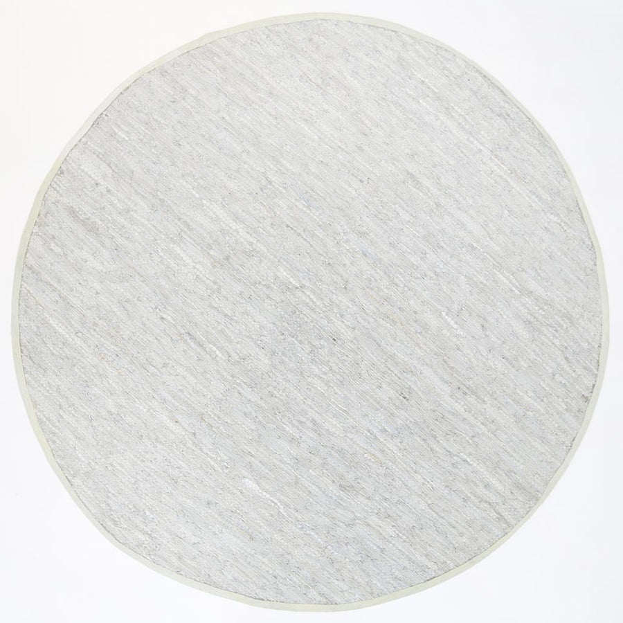 Metro White Modern Leather Rug 190x280cm