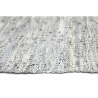 Metro White Modern Leather Rug 190x280cm