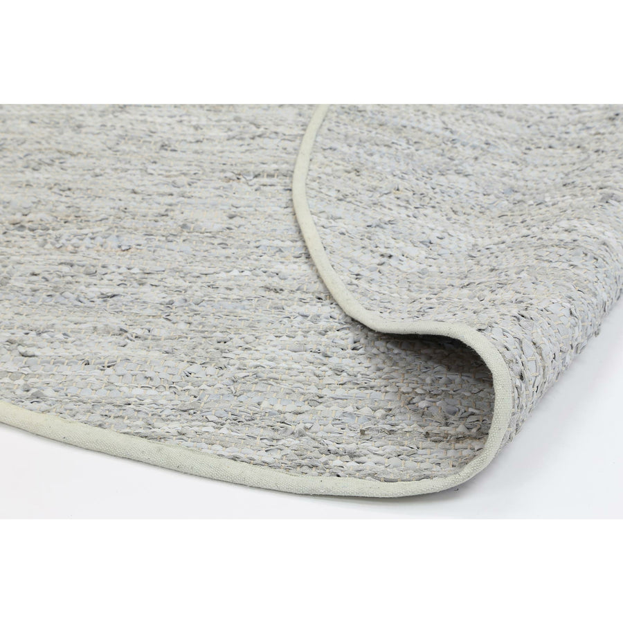 Metro White Modern Leather Rug 190x280cm