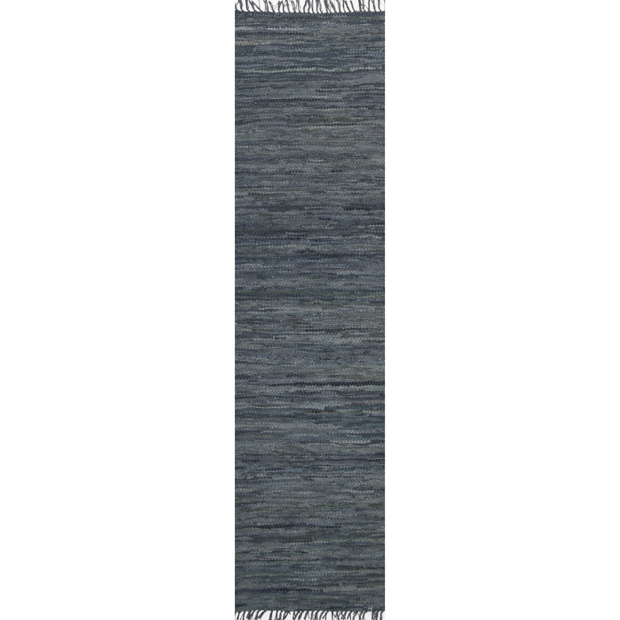 Metro Grey Modern Leather Rug 230x320cm