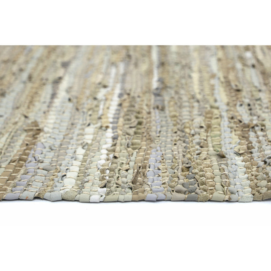 Metro Beige Modern Leather Rug 230x320cm