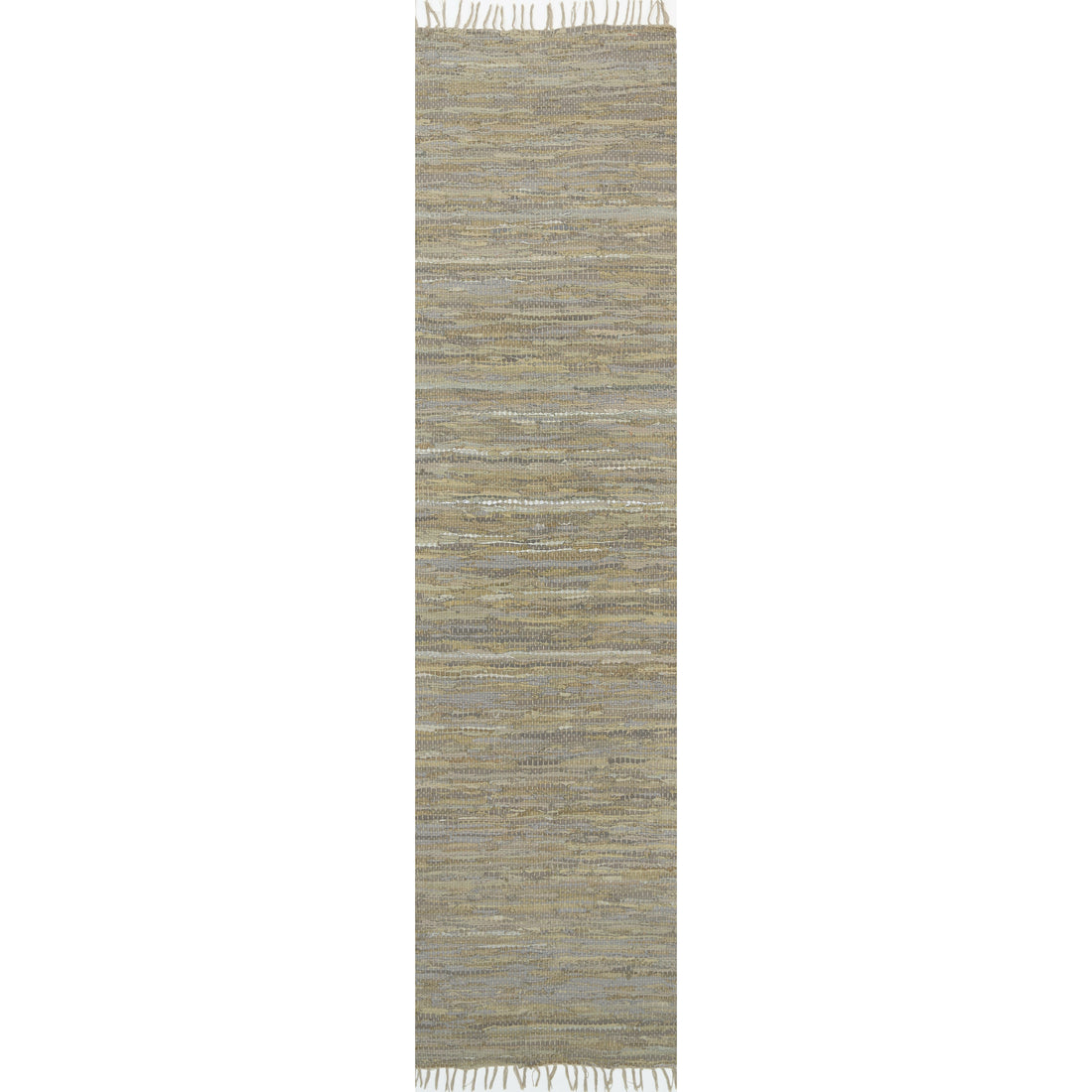 Metro Beige Modern Leather Rug 80x300cm