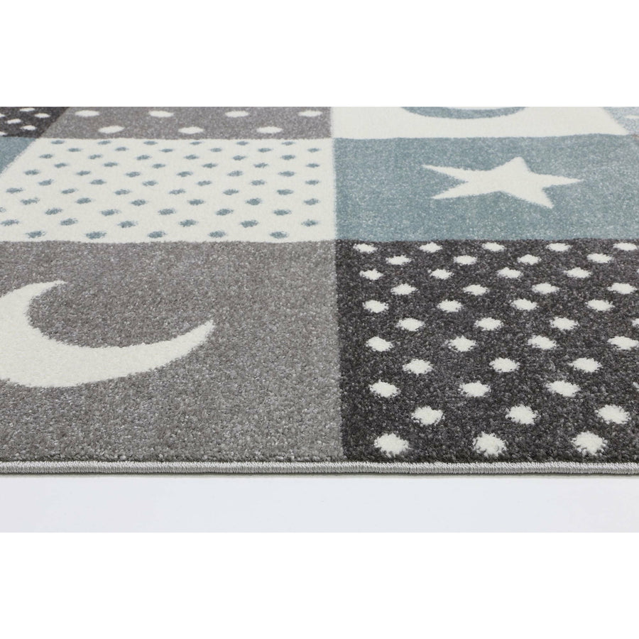 Nova Kids Blue Grey Stars & Moon Rug 120x170 cm