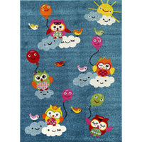 Nova Kids Blue Owl Balloon Rug 120x170 cm