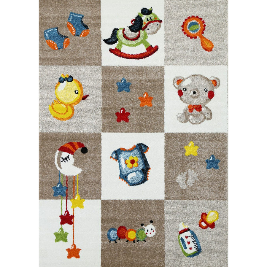 Nova Kids Beige Boxy Rug 120x170 cm