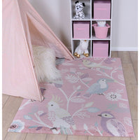 Nova Kids Pink Pastel Bird Rug 120x170 cm