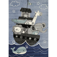 Nova Kids Blue Animal Arc Rug 120x170 cm