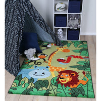 Nova Kids Green Jungle Animal Rug 160x230 cm