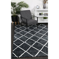 Windjana Diamond Charcoal Rug 160x230cm