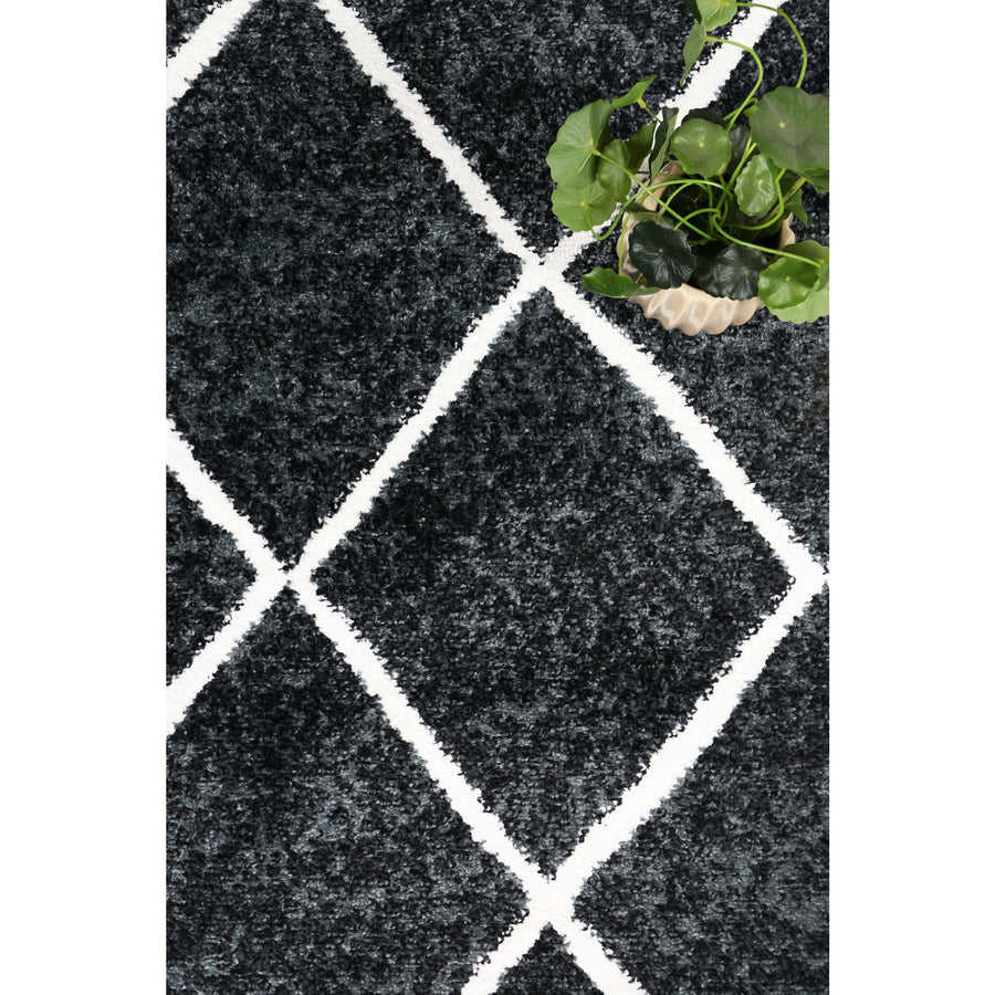 Windjana Diamond Charcoal Rug 160x230cm