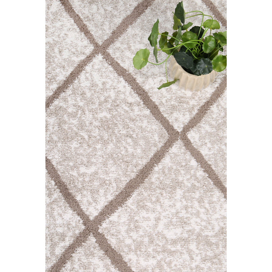 Windjana Diamond Latte Rug 160x230cm