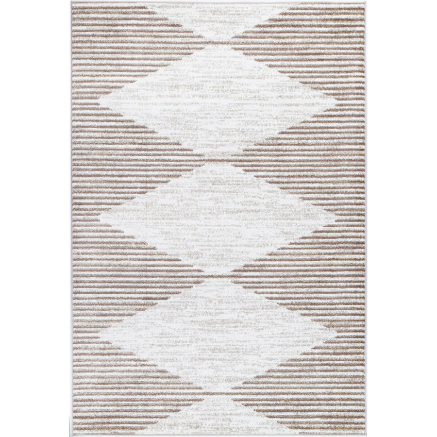 Windjana Abstract Diamond Latte Rug 160x230cm