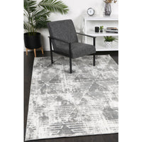 Windjana Transitional Geometric Silver Rug 160x230cm