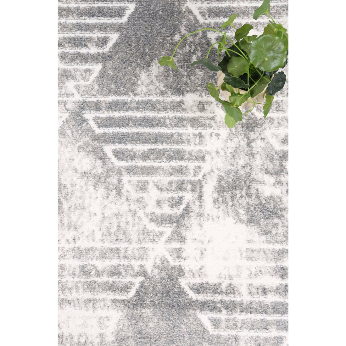 Windjana Transitional Geometric Silver Rug 160x230cm