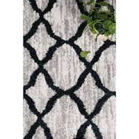 Windjana Lattice Charcoal Rug 160x230cm