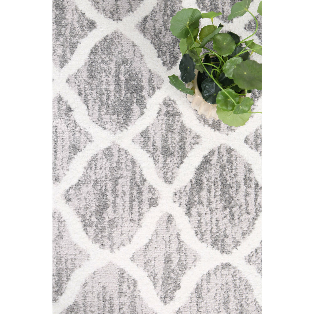 Windjana Lattice Silver Rug 160x230cm