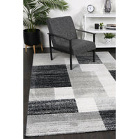 Windjana Abstract Geometric Grey Rug 160x230cm