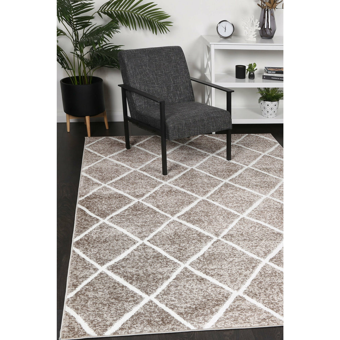 Windjana Diamond Mocha Rug 200x290cm