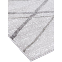 Windjana Abstract Stripe Silver Rug 200x290cm