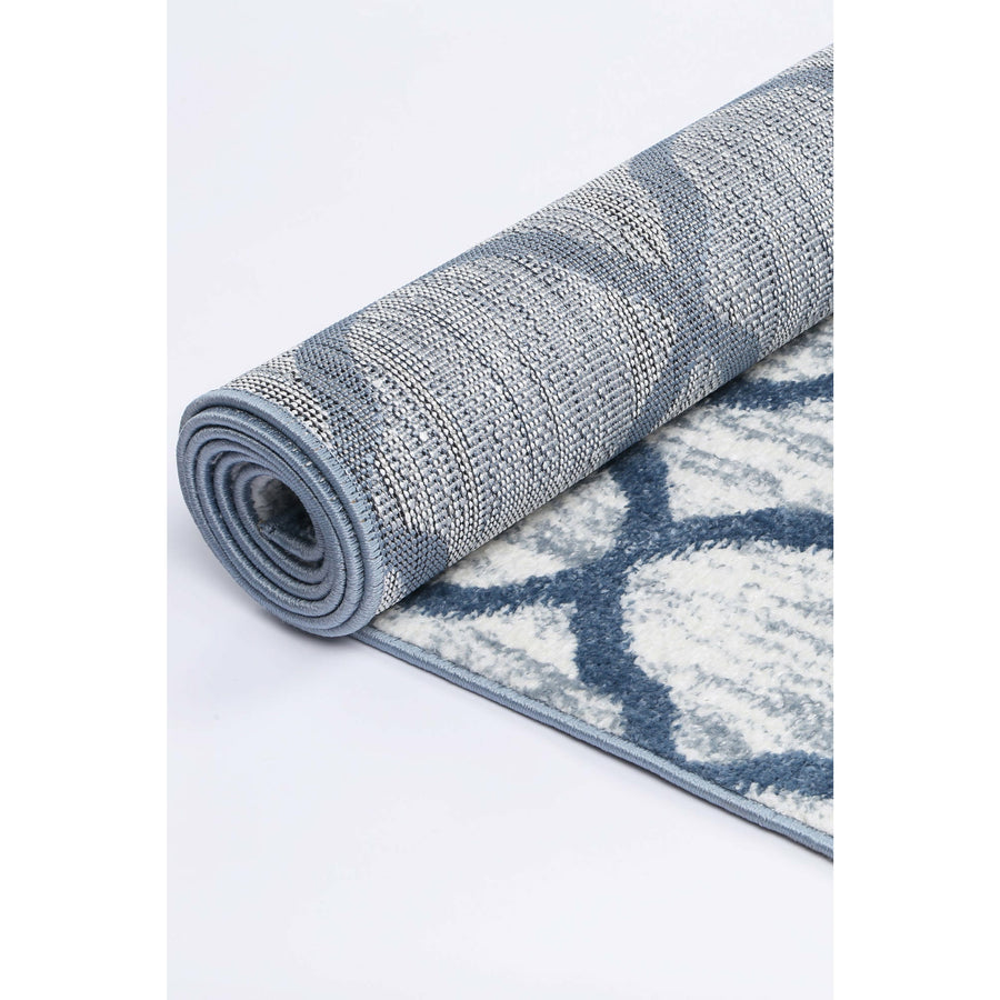 Windjana Lattice Blue Rug 200x290cm