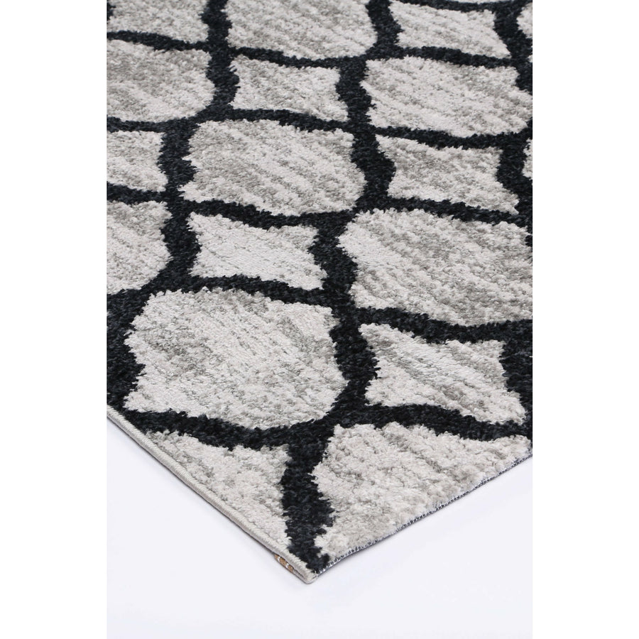 Windjana Lattice Charcoal Rug 200x290cm