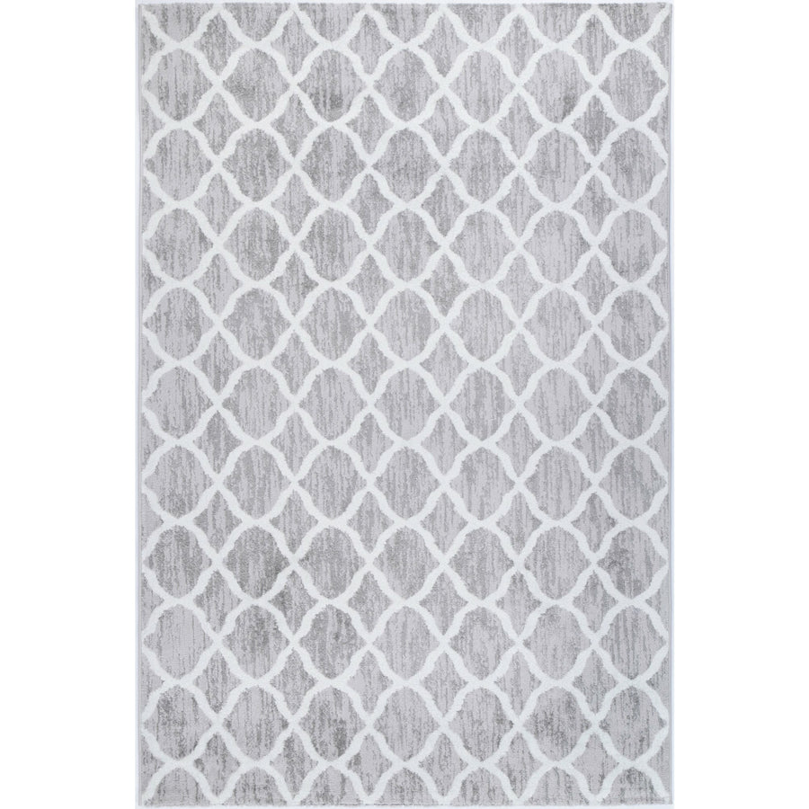 Windjana Lattice Silver Rug 200x290cm