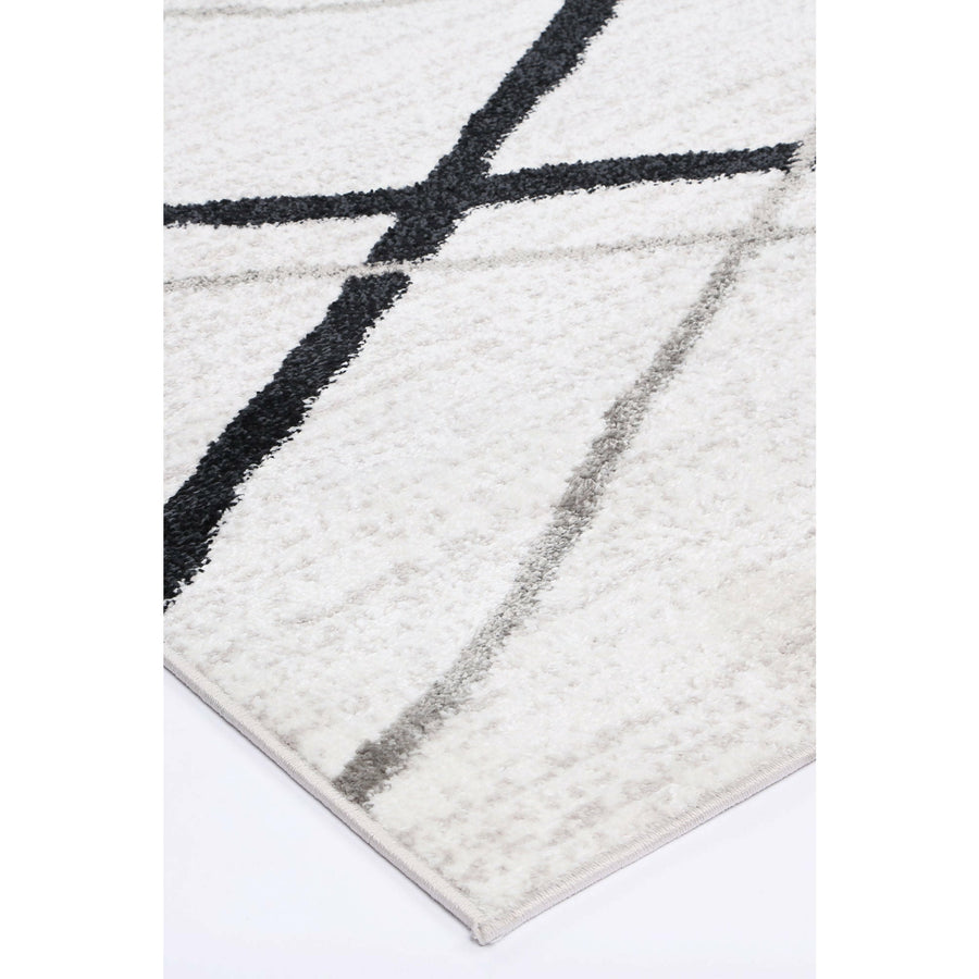 Windjana Abstract Stripe White Rug 240x330cm