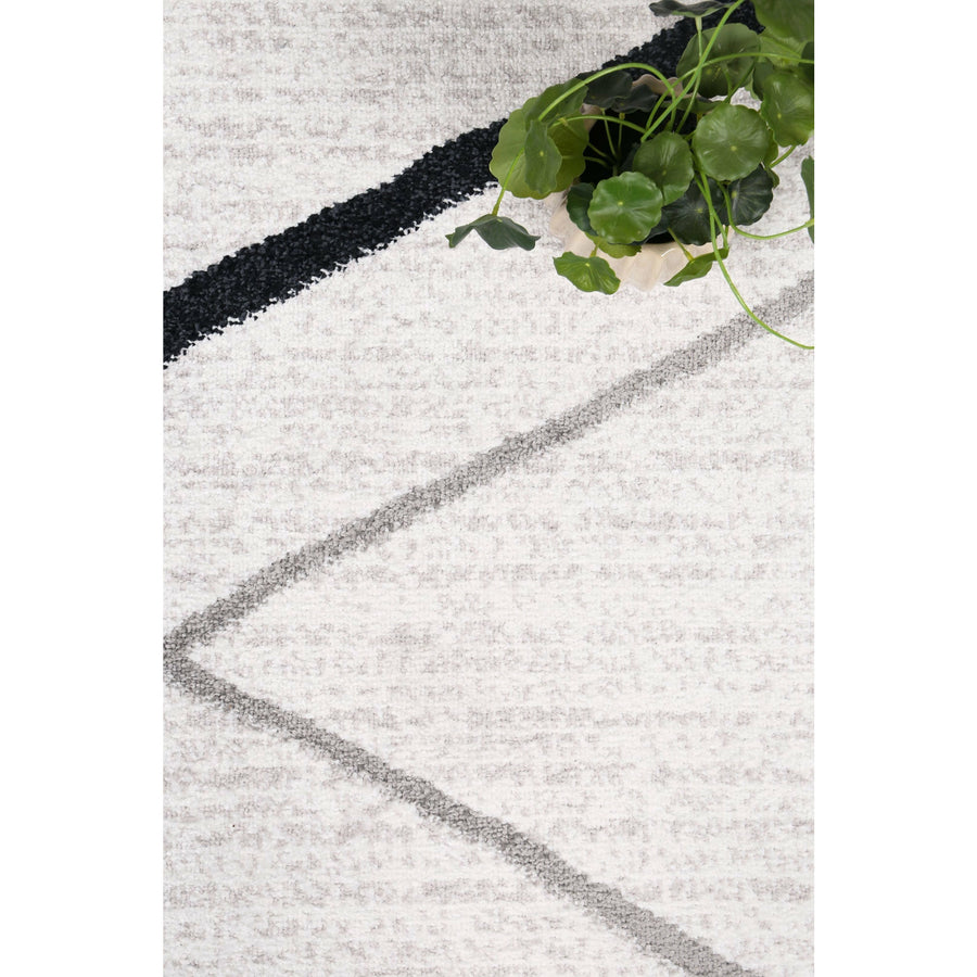 Windjana Abstract Stripe White Rug 240x330cm