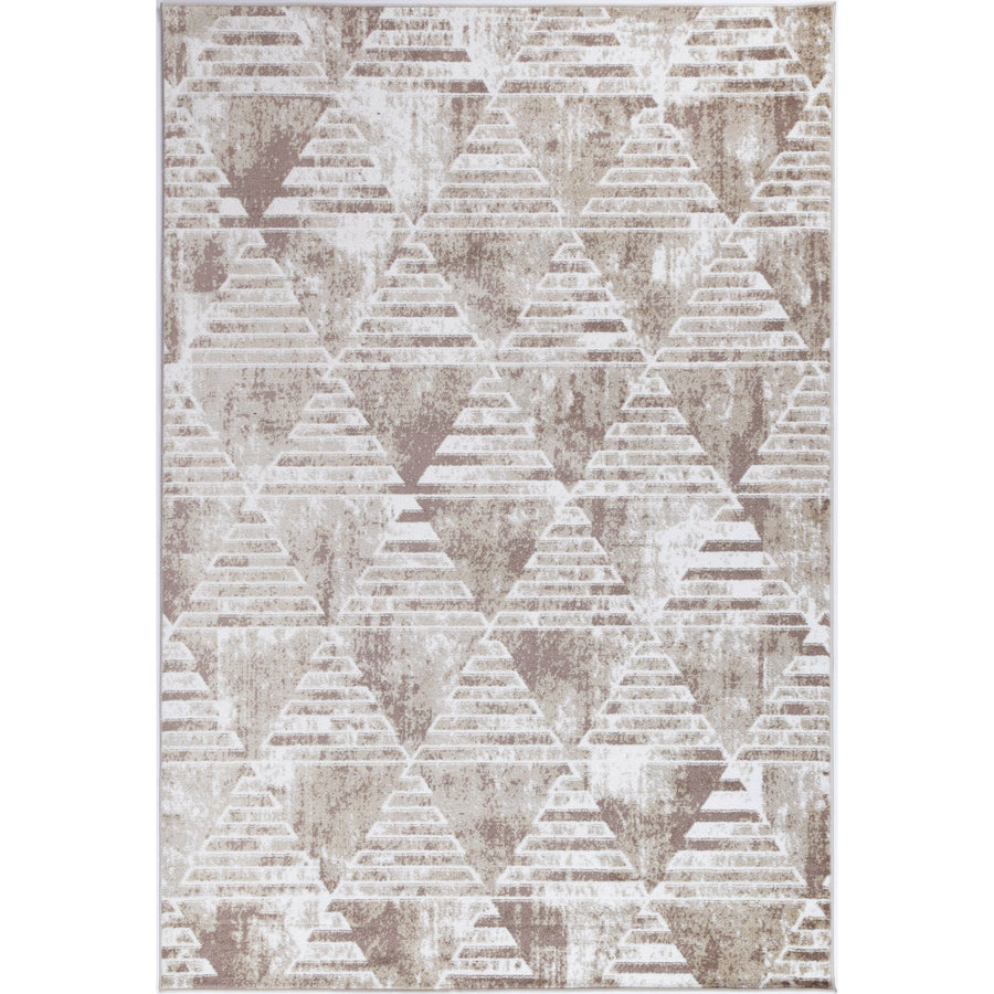 Windjana Transitional Geometric Latte Rug 240x330cm