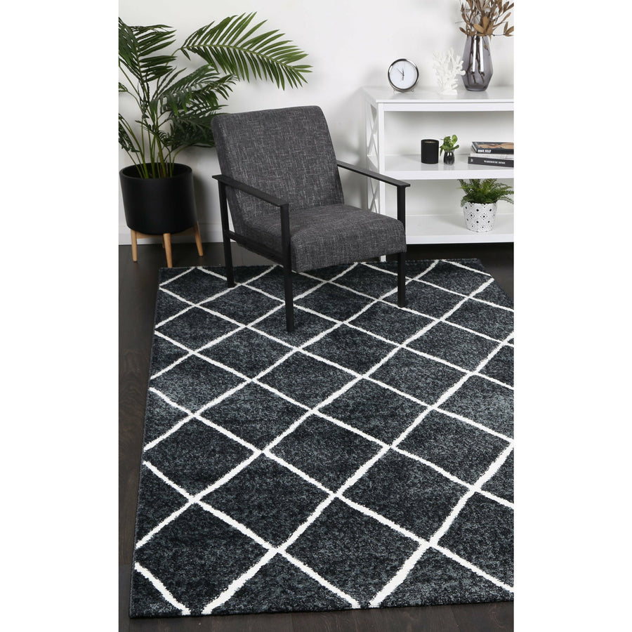 Windjana Diamond Charcoal Rug 280x380cm