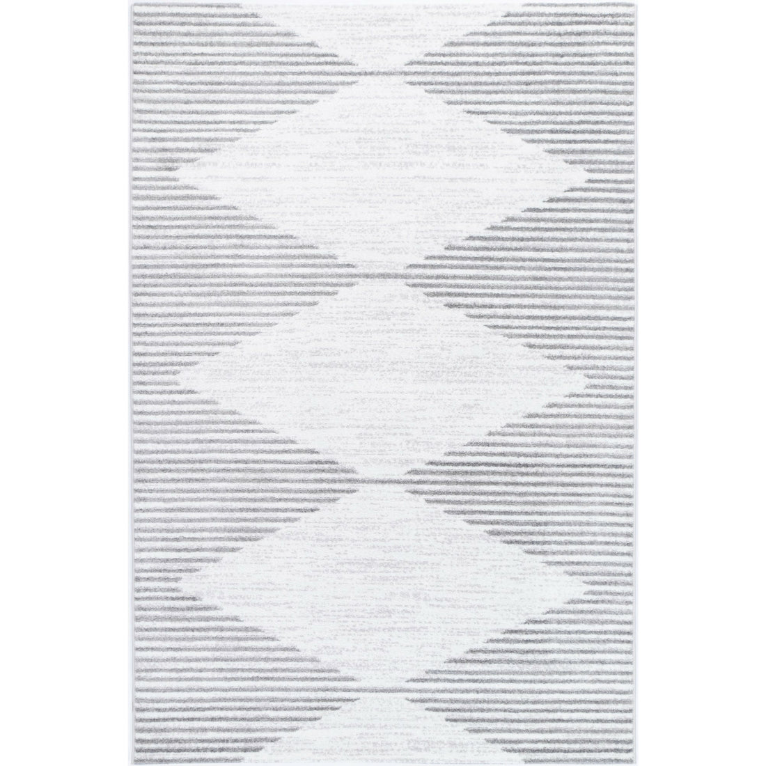 Windjana Abstract Diamond Silver Rug 280x380cm