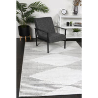 Windjana Abstract Diamond Silver Rug 280x380cm