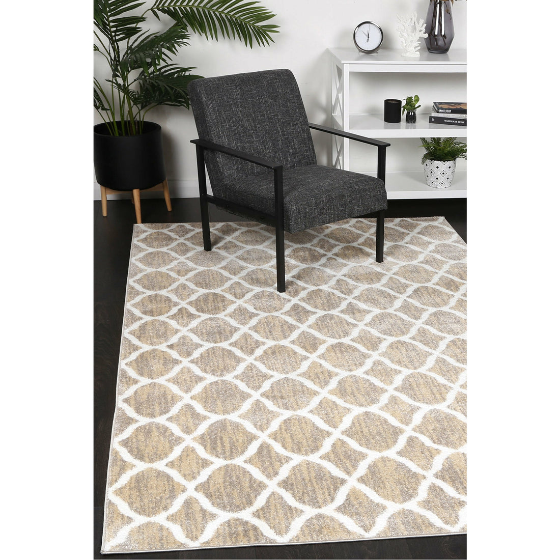 Windjana Lattice Latte Rug 280x380cm