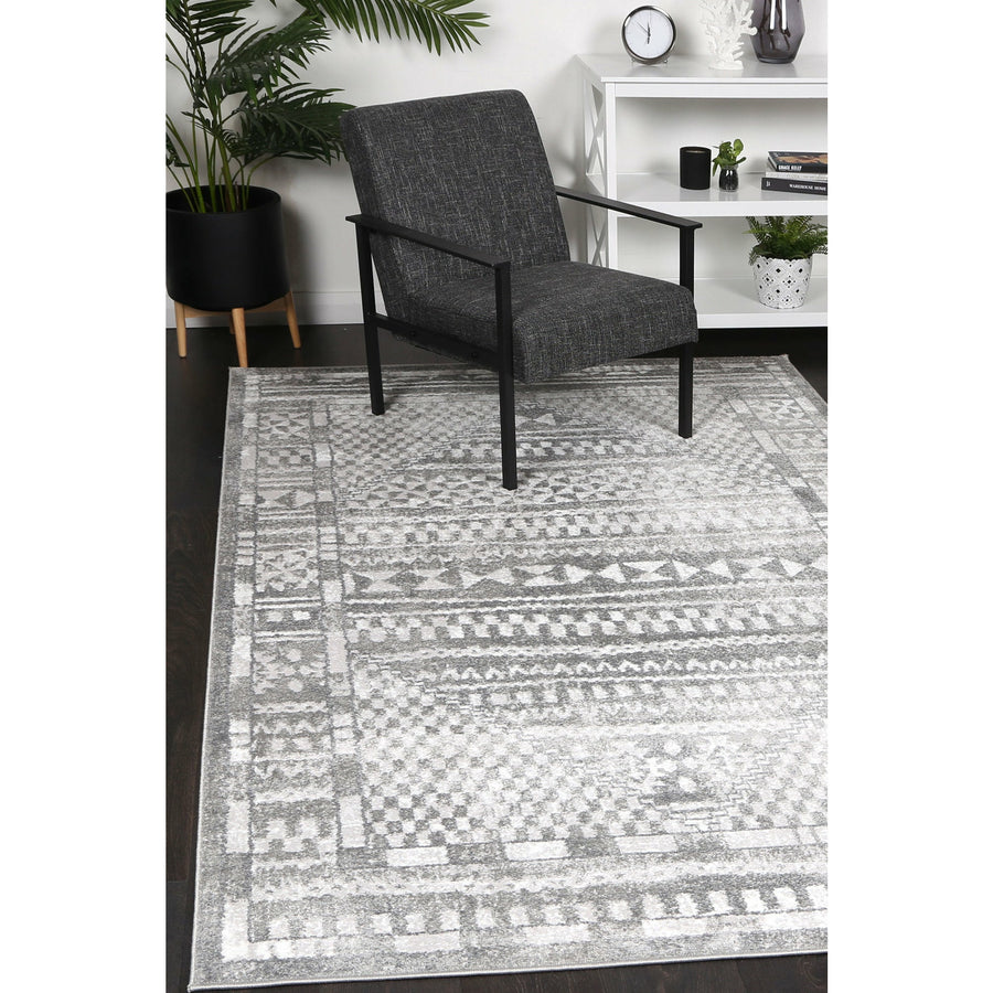 Windjana Tribal Grey Rug 280x380cm