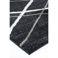 Windjana Abstract Stripe Charcoal Rug 80x150cm