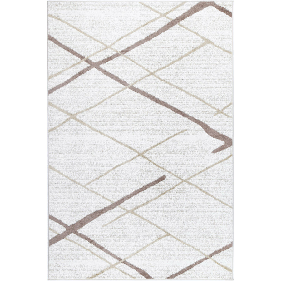 Windjana Abstract Stripe Latte Rug 80x150cm