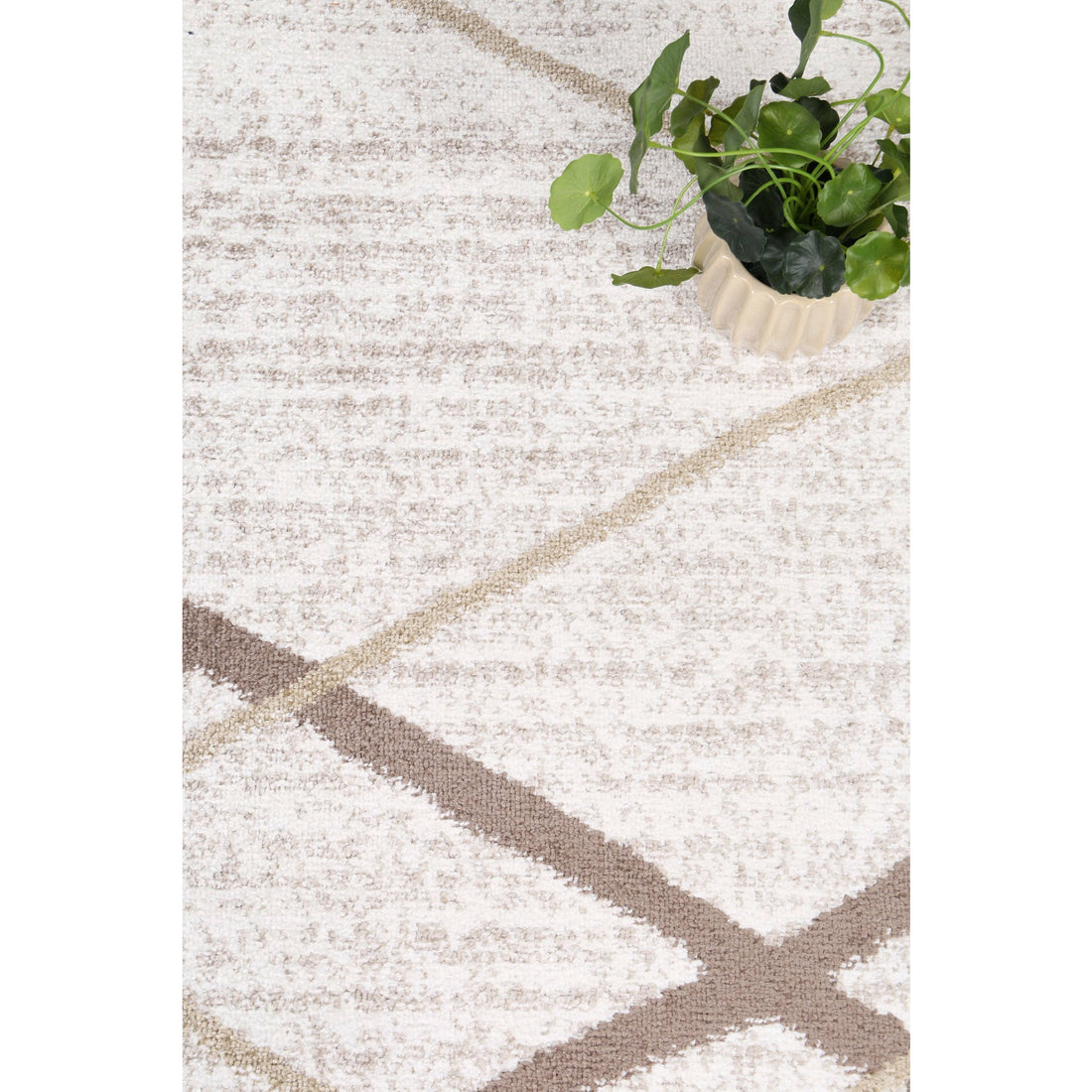 Windjana Abstract Stripe Latte Rug 80x150cm