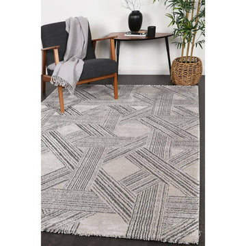 Verve Grey Geometric Rug 160x230cm