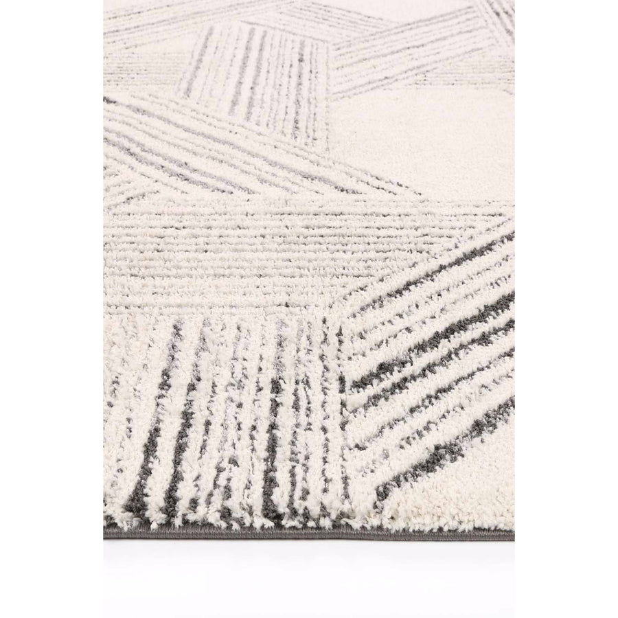 Verve Light Grey Geometric Rug 160x230cm